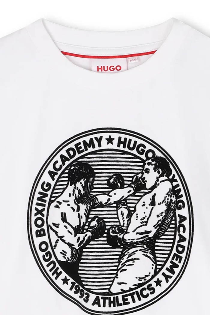 Detské bavlnené tričko HUGO biela G00439.114.150