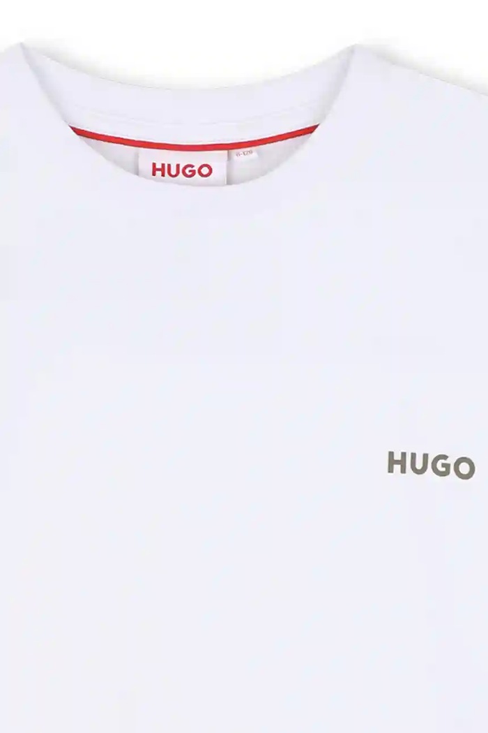 Detské bavlnené tričko HUGO biela G00444.114.150