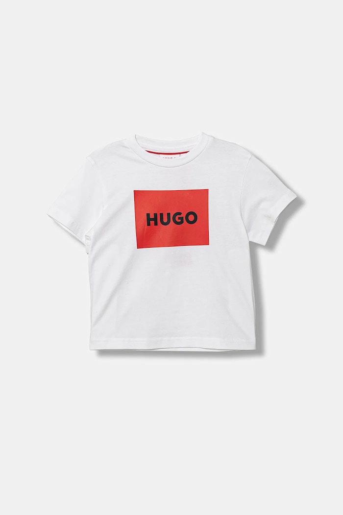 HUGO tricou de bumbac pentru copii print alb G00572.102.108