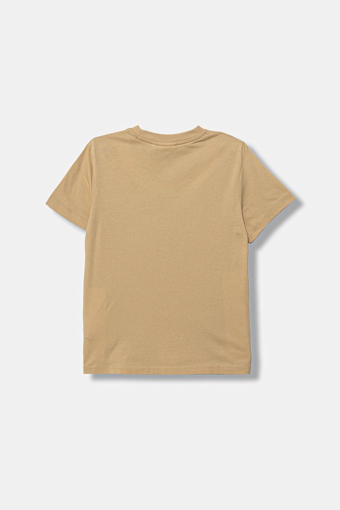 HUGO t-shirt bawełniany dziecięcy G00572.114.150 beżowy SS26