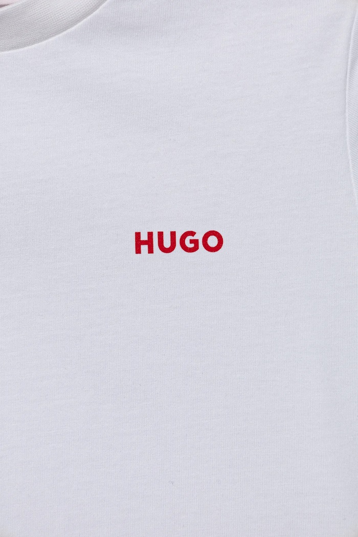 Παιδικό βαμβακερό μπλουζάκι HUGO 2-pack μαύρο G00573.102.108