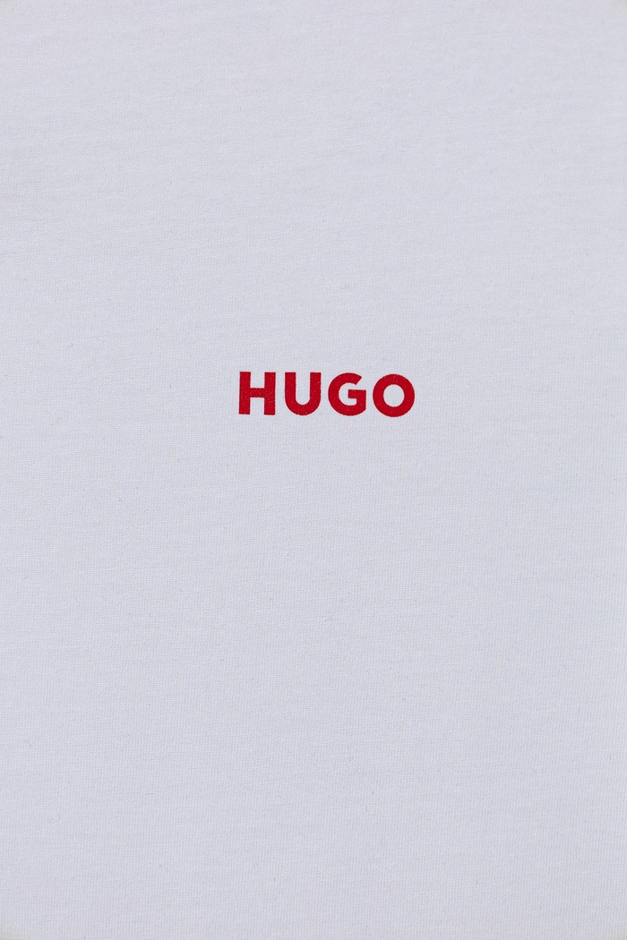 Παιδικό βαμβακερό μπλουζάκι HUGO 2-pack G00573.114.150 μαύρο