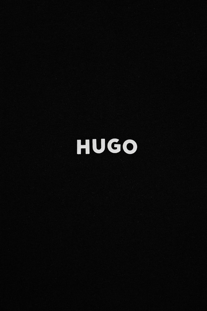 Παιδικό βαμβακερό μπλουζάκι HUGO 2-pack μαύρο G00573.162.174