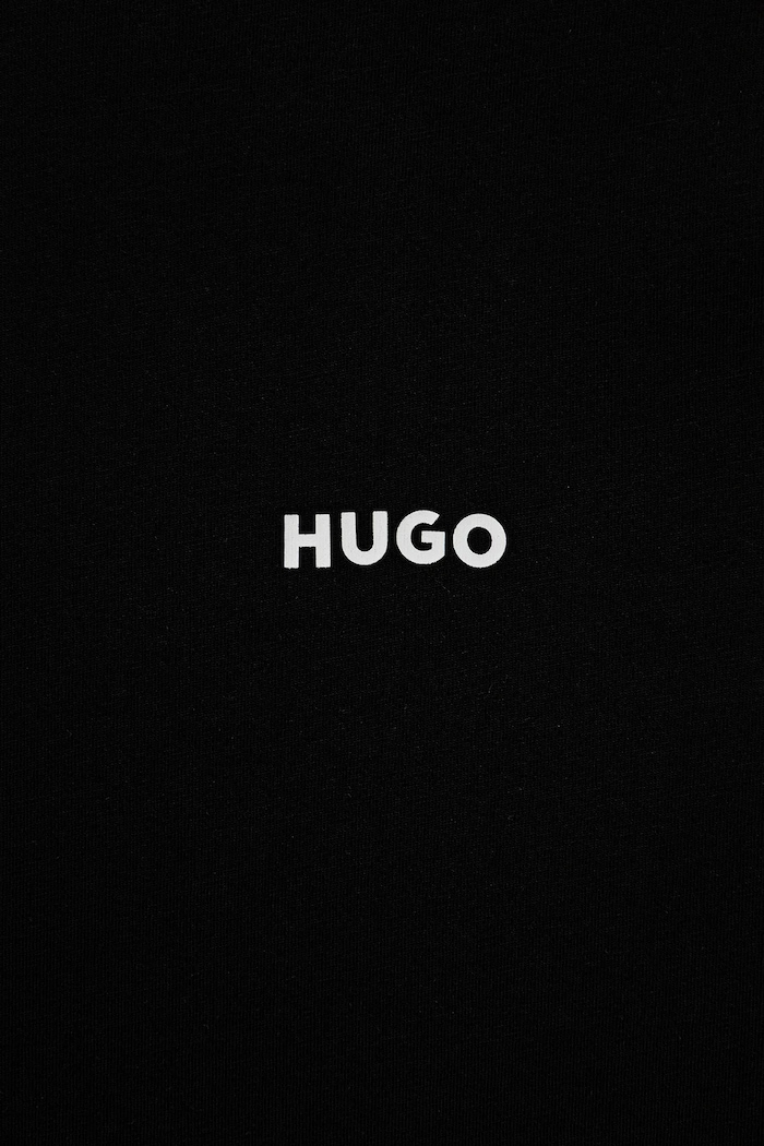 Παιδικό βαμβακερό μπλουζάκι HUGO 2-pack μαύρο G00573.162.174
