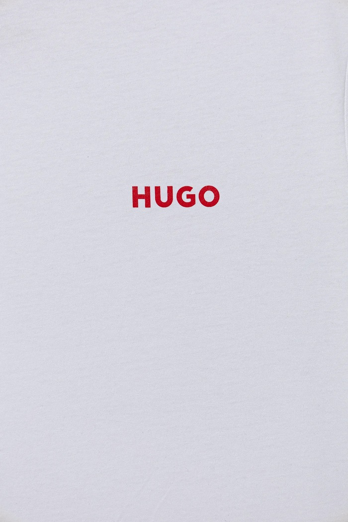 Παιδικό βαμβακερό μπλουζάκι HUGO 2-pack G00573.162.174 μαύρο