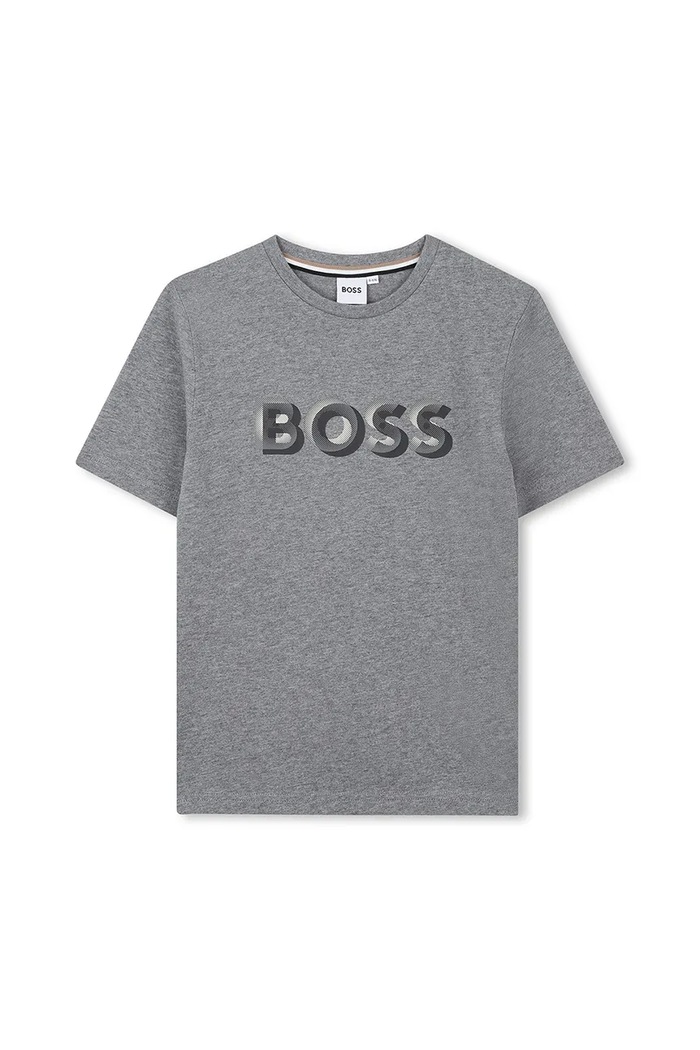 Bavlnené tričko BOSS bavlna sivá J52360.162.174