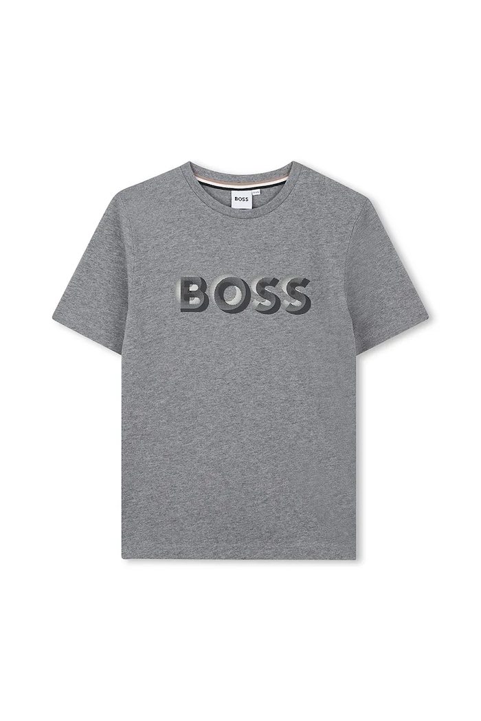 Bavlnené tričko BOSS bavlna sivá J52360.162.174
