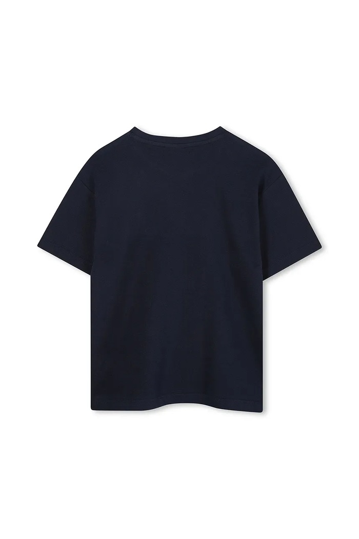 BOSS t-shirt bawełniany dziecięcy J52372.102.108 granatowy AW25