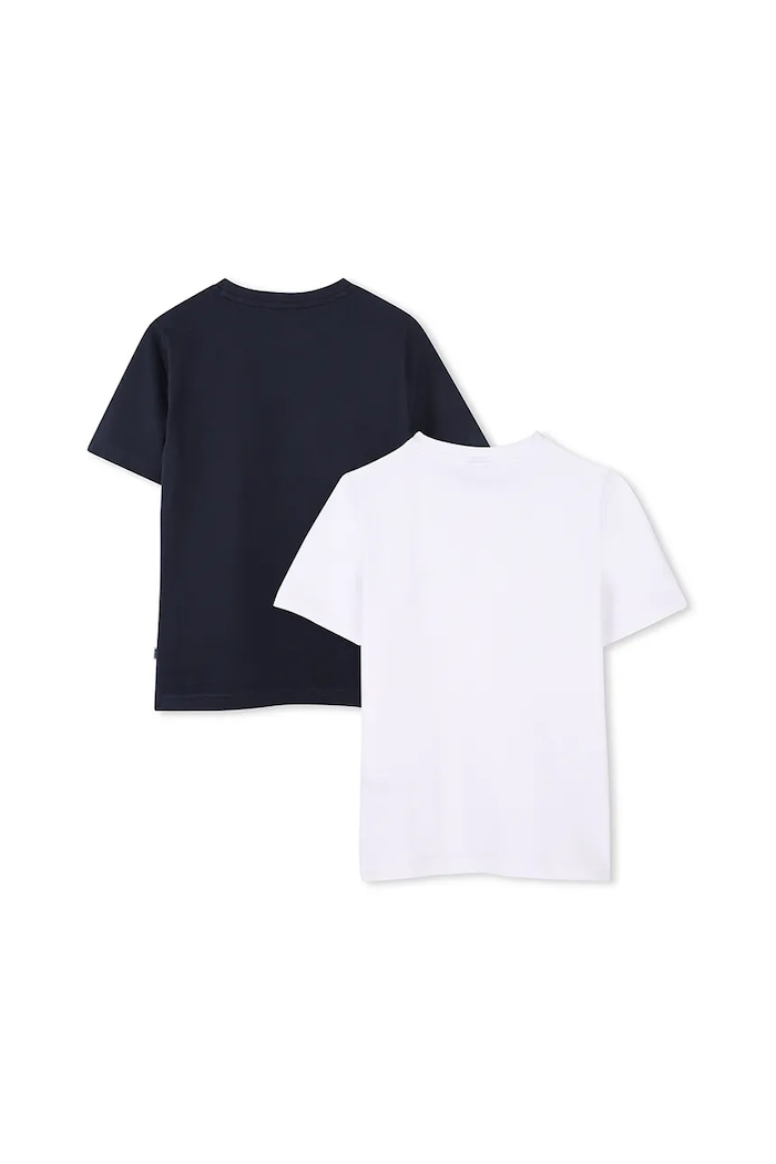 Dětské bavlněné tričko BOSS 2-pack J52680.162.174 námořnická modř SS26
