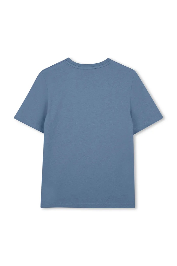BOSS t-shirt bawełniany dziecięcy J52711.102.108 fioletowy SS26