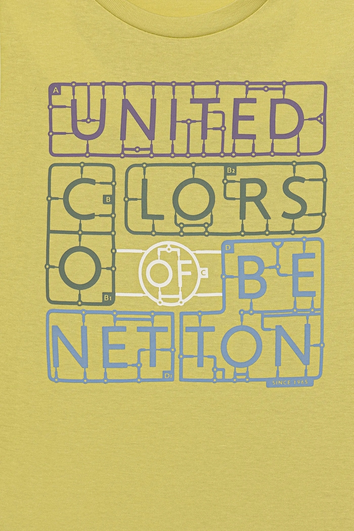 Chłopiec United Colors of Benetton t-shirt bawełniany dziecięcy 3I1XC10Q4.G.seasonal zielony