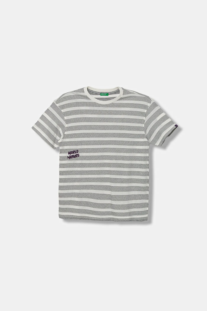 United Colors of Benetton t-shirt bawełniany dziecięcy wzorzyste szary 38F1C10PU.G.seasonal