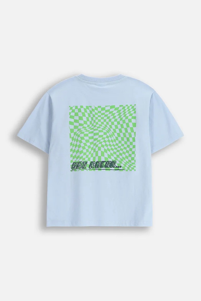 Coccodrillo t-shirt bawełniany dziecięcy ZC5143202VBA niebieski AW25