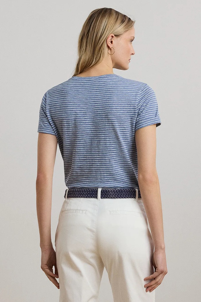 Lauren Ralph Lauren t-shirt bawełniany 200971023 niebieski AW25