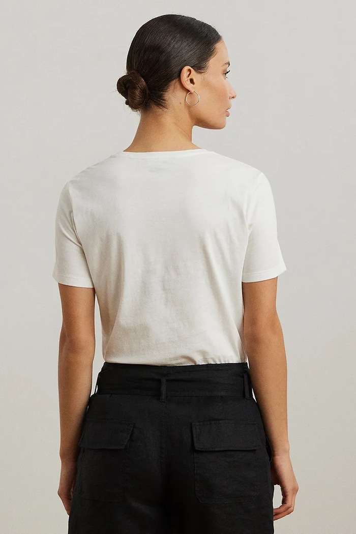 Bavlněné tričko Lauren Ralph Lauren 200971071 bílá AW25