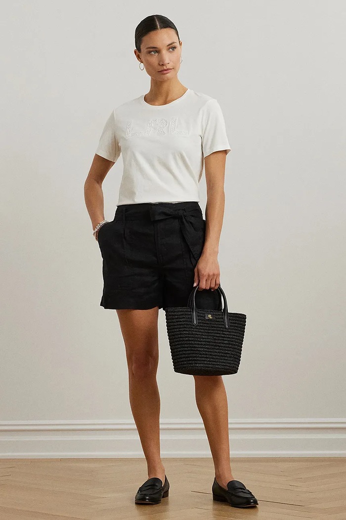 Oblečení Bavlněné tričko Lauren Ralph Lauren 200971071 bílá