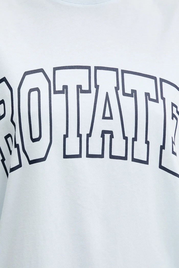 Βαμβακερό μπλουζάκι Rotate μπλε 114392184