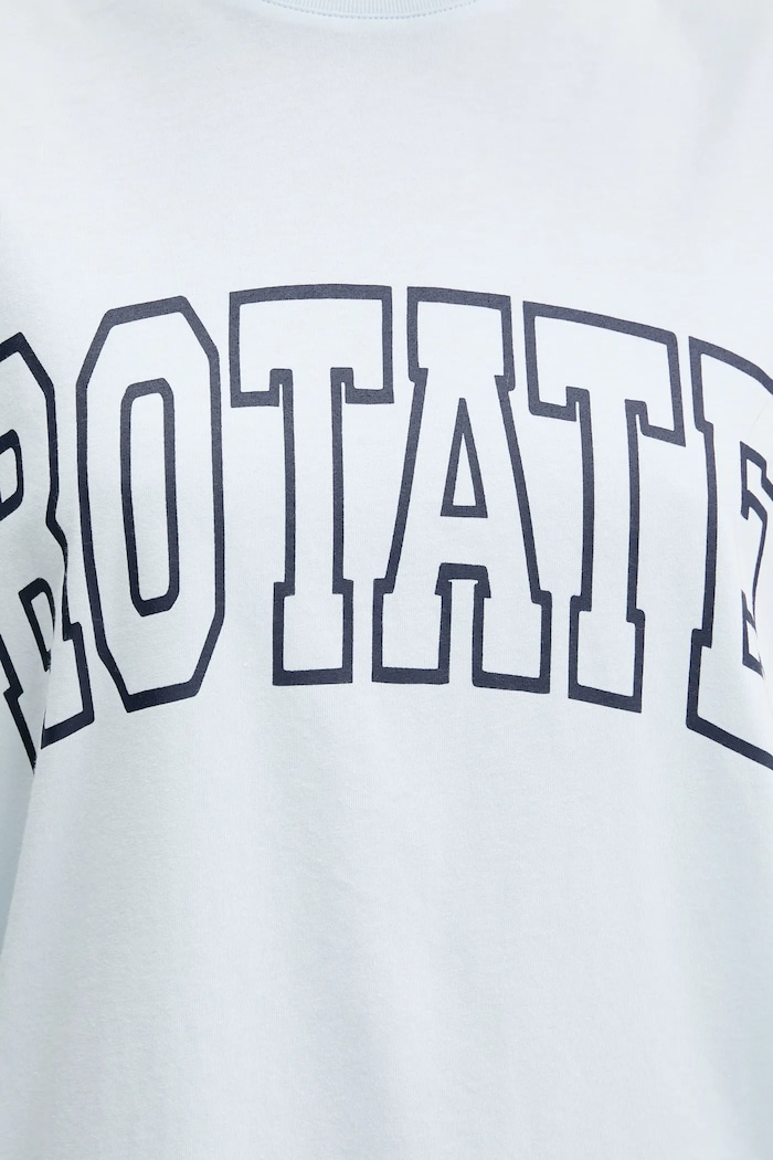 Βαμβακερό μπλουζάκι Rotate μπλε 114392184