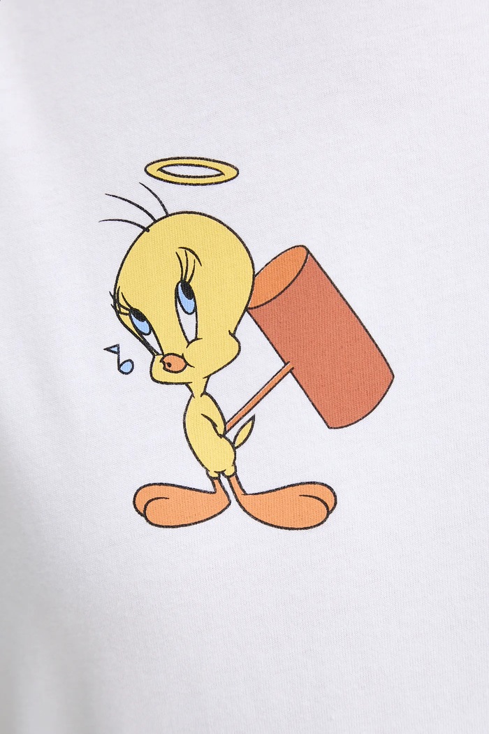 T-shirt bawełniany LACIN MUNTHE biały 253110125360