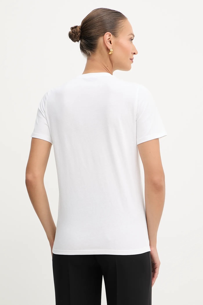 Abbigliamento Elisabetta Franchi t-shirt in cotone MA02856E2 bianco