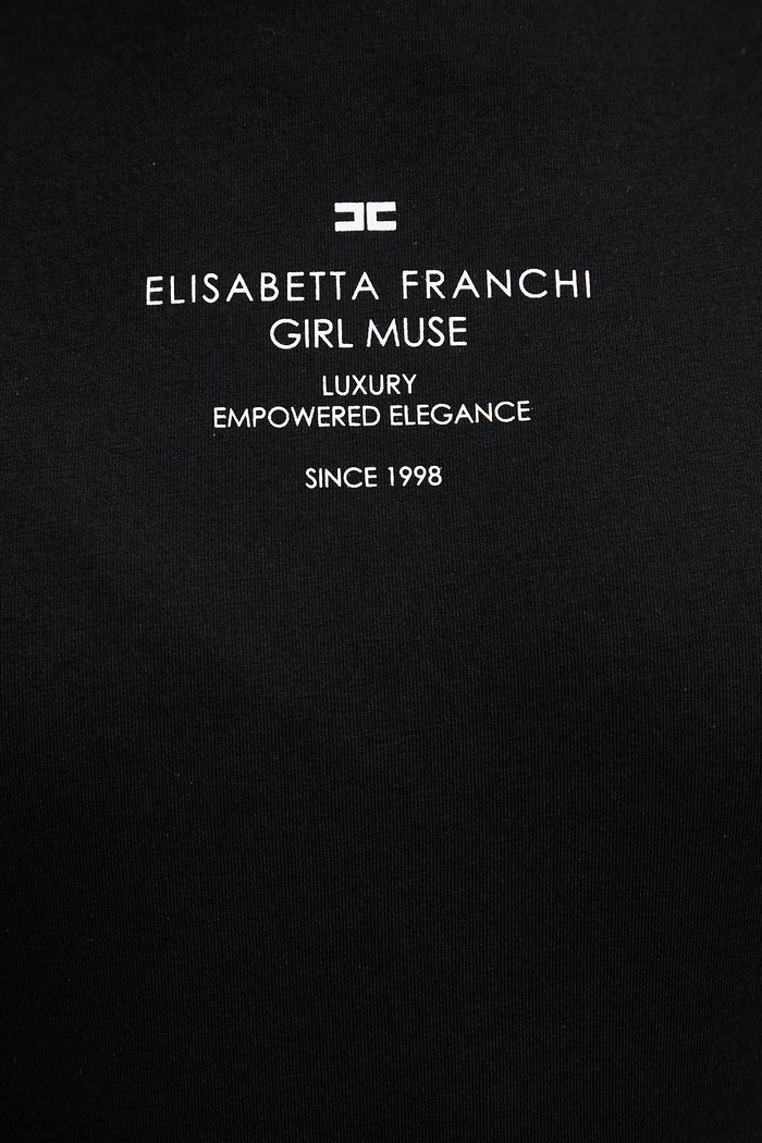 Elisabetta Franchi t-shirt in cotone MA63D56E2 nero