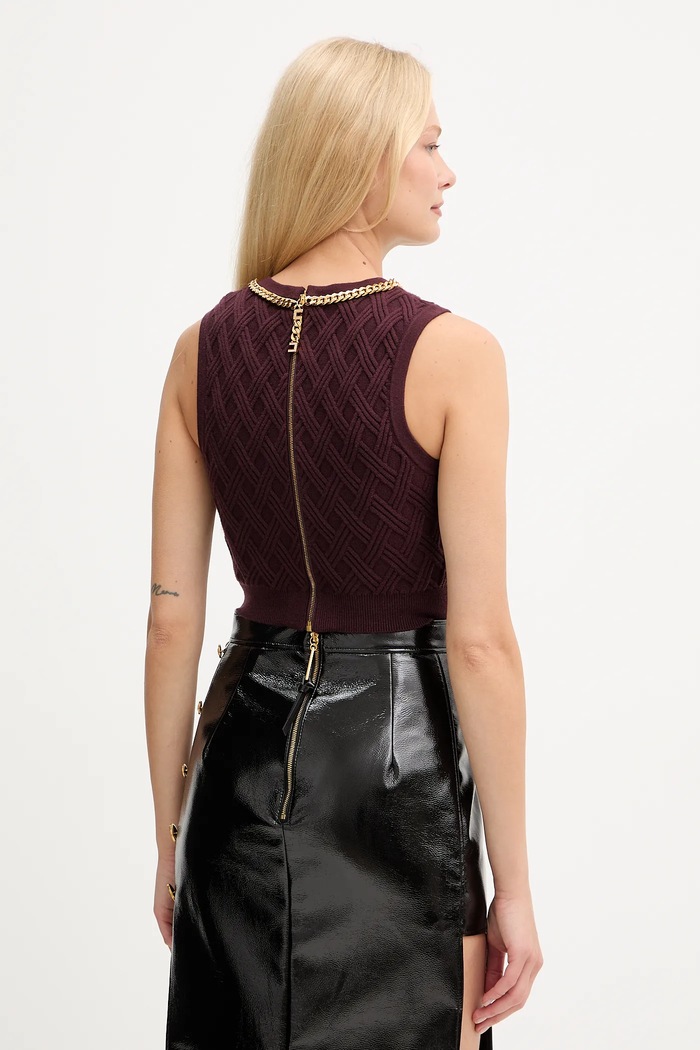 Oblečenie Top Elisabetta Franchi TK60B56E2 burgundské