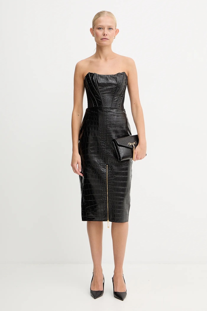 Top Elisabetta Franchi TO03056E2 μαύρο AW25
