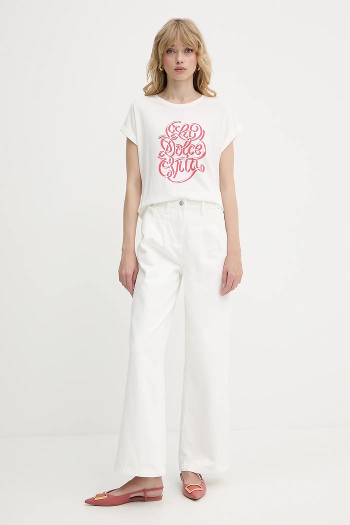 Тениска Morgan DVITA бял SS25