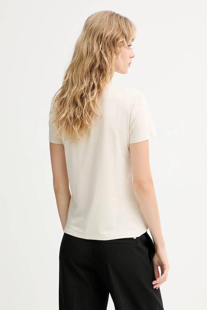 Îmbrăcăminte Calvin Klein tricou din bumbac LV044C216G bej