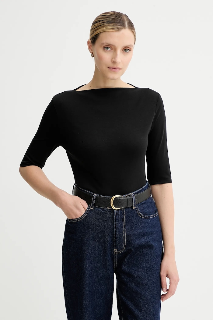 Calvin Klein T-shirt damski bawełniany bawełna czarny LV044C217G