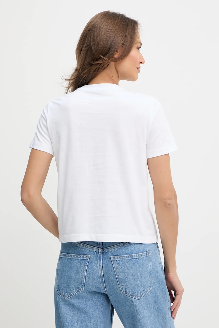 Calvin Klein tričko dámske bavlnené LV044C905G biela SS26