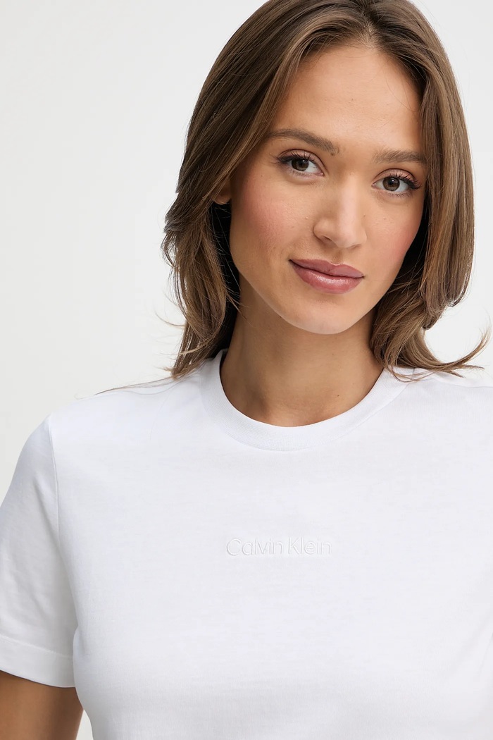 Oblečenie Calvin Klein tričko dámske bavlnené LV044C905G biela