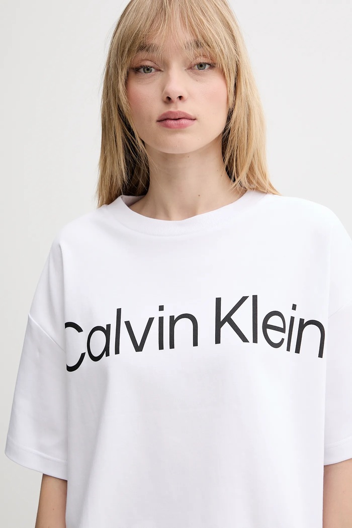 Îmbrăcăminte Calvin Klein tricou din bumbac LV044C903G alb