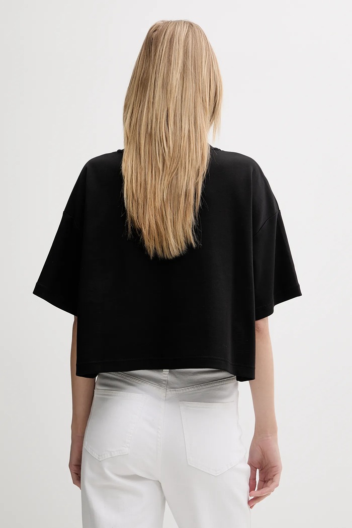 Calvin Klein pamut póló LV044C903G fekete AW25