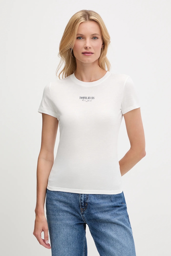 Tommy Jeans Tricou alb DW0DW20913