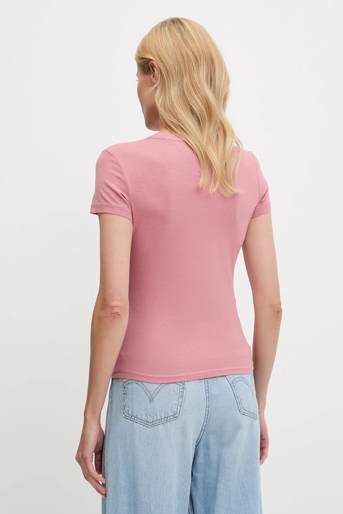 Tommy Jeans t-shirt DW0DW20913 różowy AW25