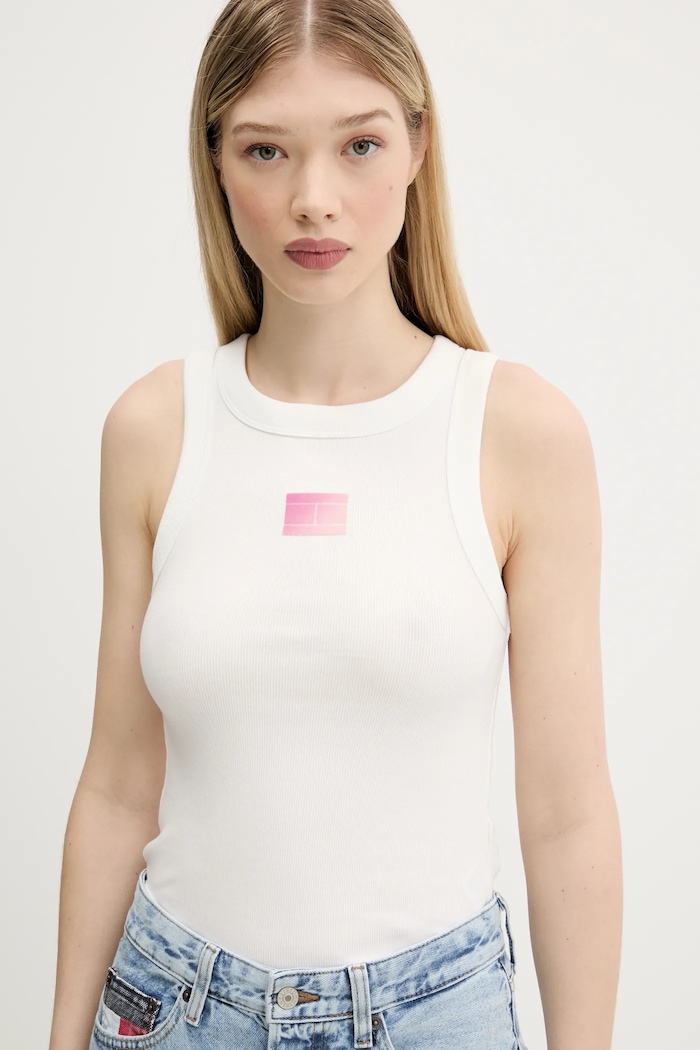 Top Tommy Jeans bílá DW0DW20920