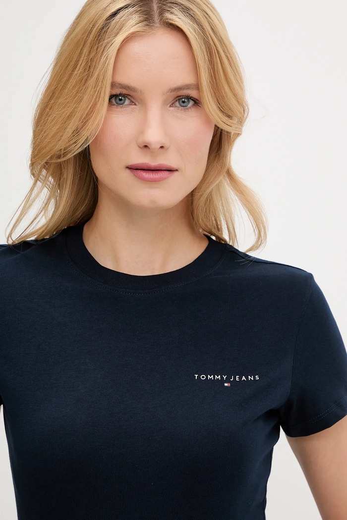 Дрехи Памучна тениска Tommy Jeans DW0DW21164 тъмносин