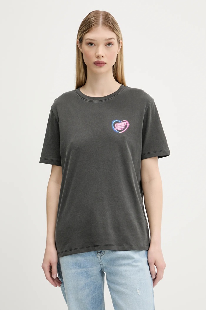 Odjeća Pamučna majica Tommy Jeans DW0DW21358 siva