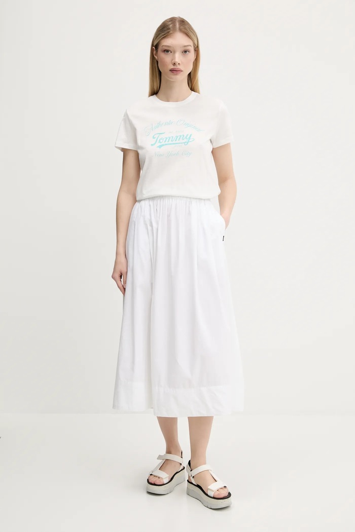Tommy Jeans tricou DW0DW21404 alb AW25