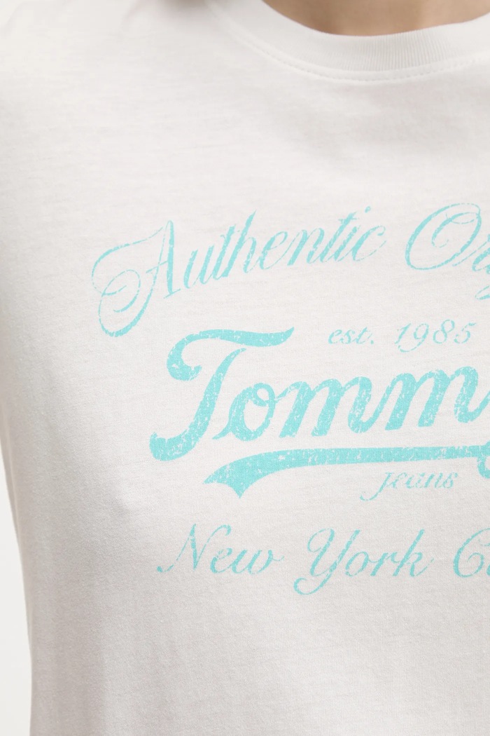 Tommy Jeans tricou DW0DW21404 alb