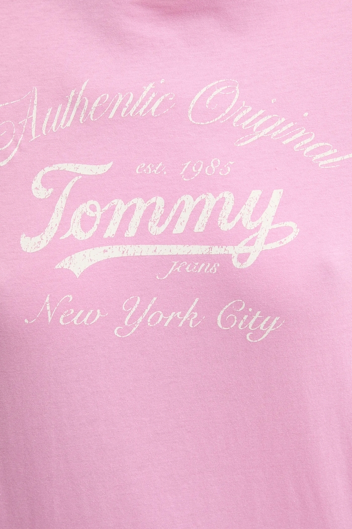 Μπλουζάκι Tommy Jeans DW0DW21404 ροζ