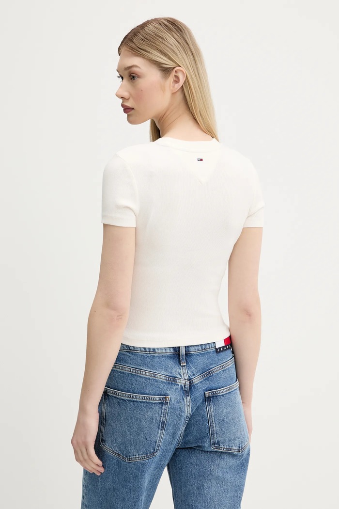 Oblečení Tričko Tommy Jeans DW0DW21421 béžová