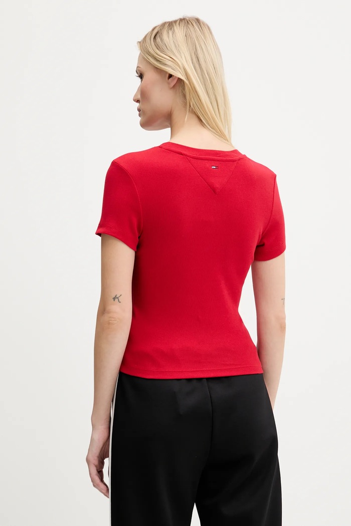 Odjeća Majica kratkih rukava Tommy Jeans DW0DW21421 crvena