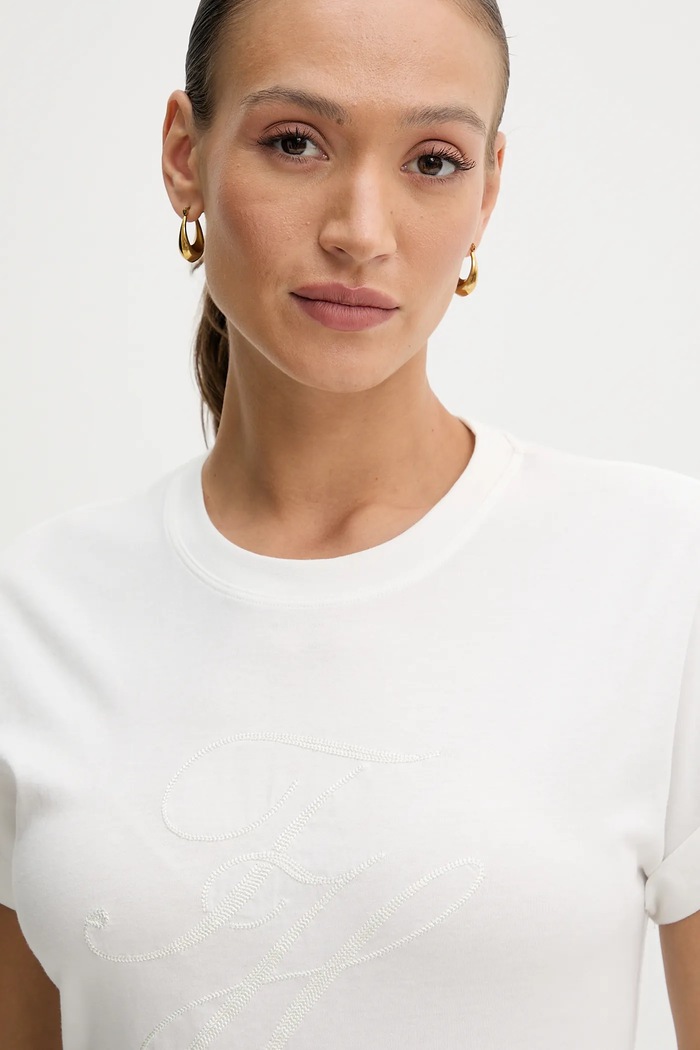 Tommy Hilfiger t-shirt bawełniany biały WW0WW47157