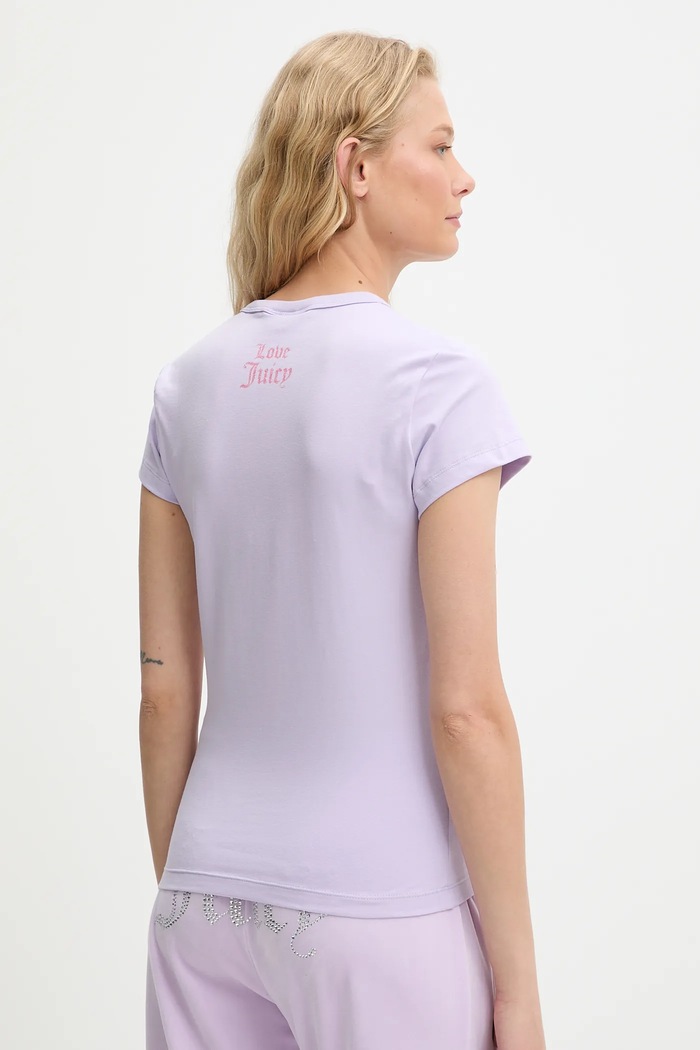 Oblečenie Tričko Juicy Couture JUST JUICY HILTON T-SHIRT JCNCT225456 fialová