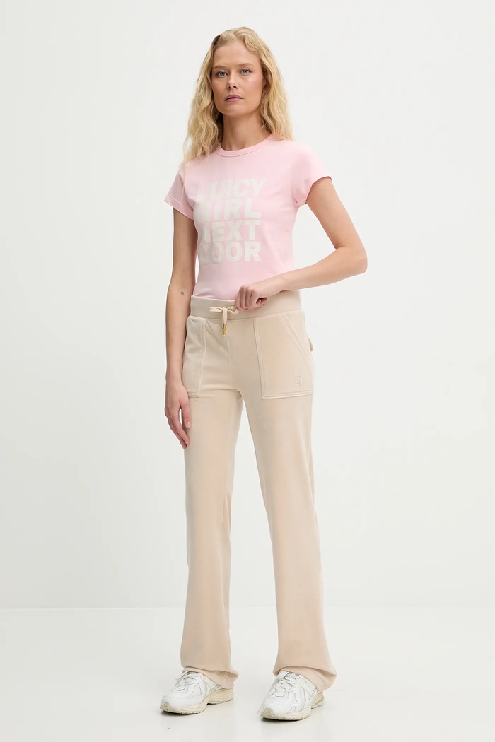Juicy Couture t-shirt JUICY GIRL NEXT DOOR HILTON T-SHIRT JCNCT225457 różowy AW25