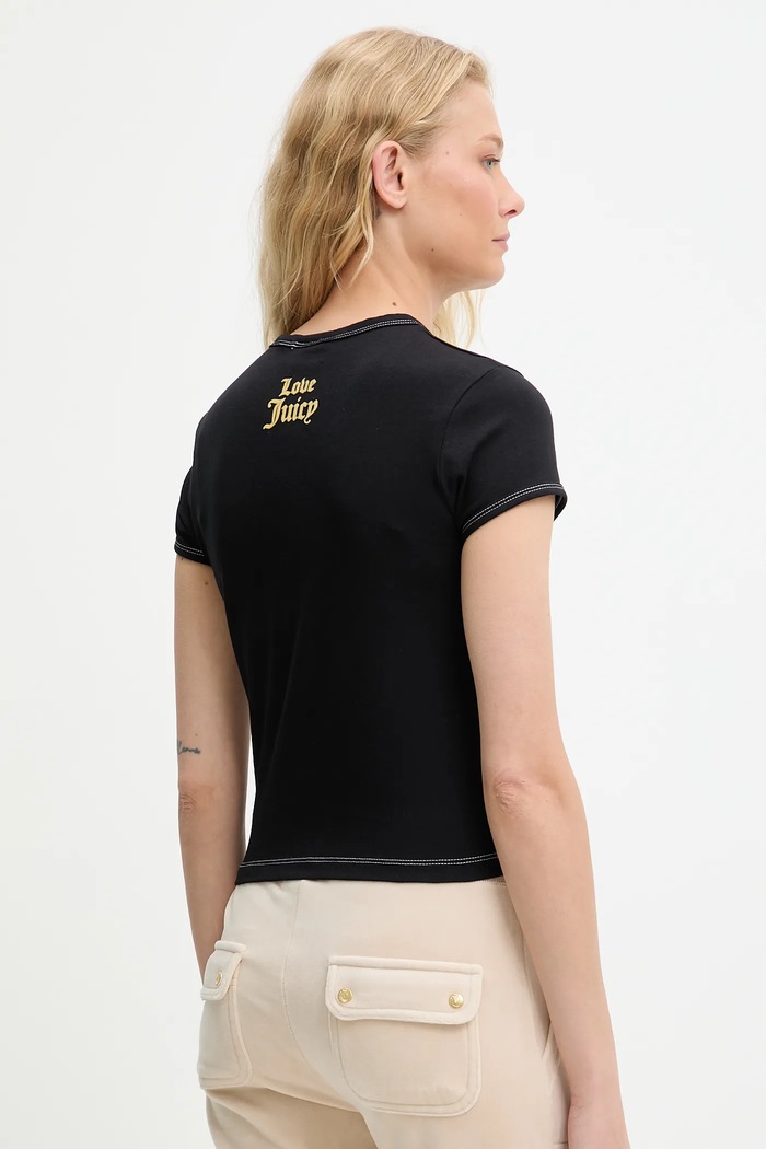 Oblačila Kratka majica Juicy Couture CALIFREAKINFORNIA BABY T-SHIRT JCNCT225460 črna