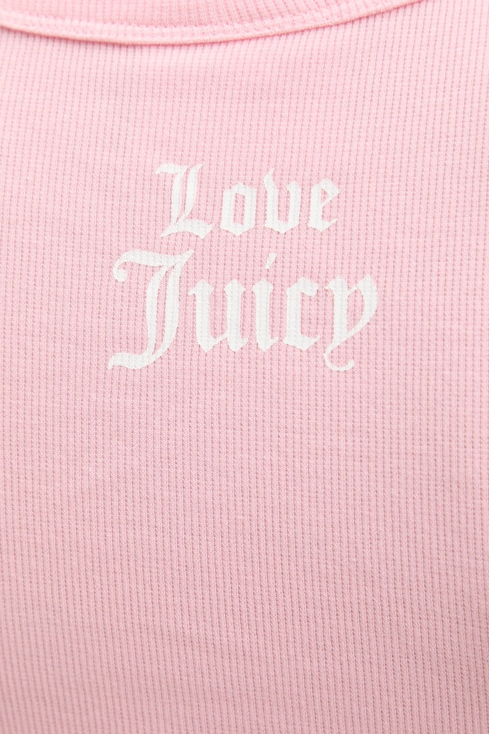 Juicy Couture top CALIFREAKINFORNIA RIB VEST JCNLV225459 różowy