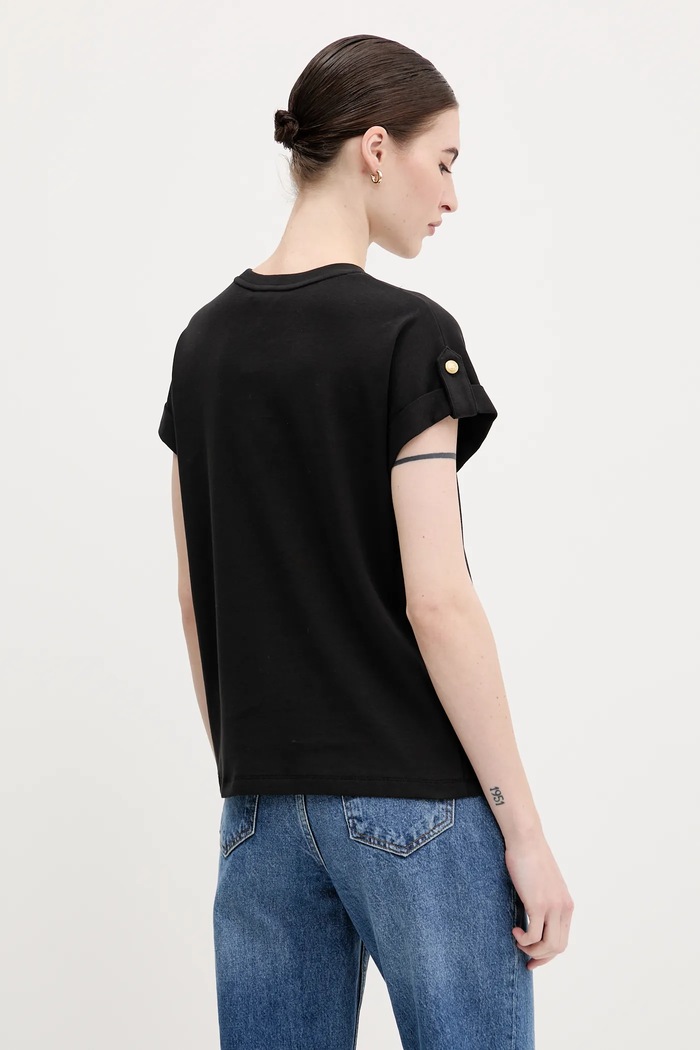 Oblečení Bavlněné tričko Tommy Hilfiger WW0WW45628 černá